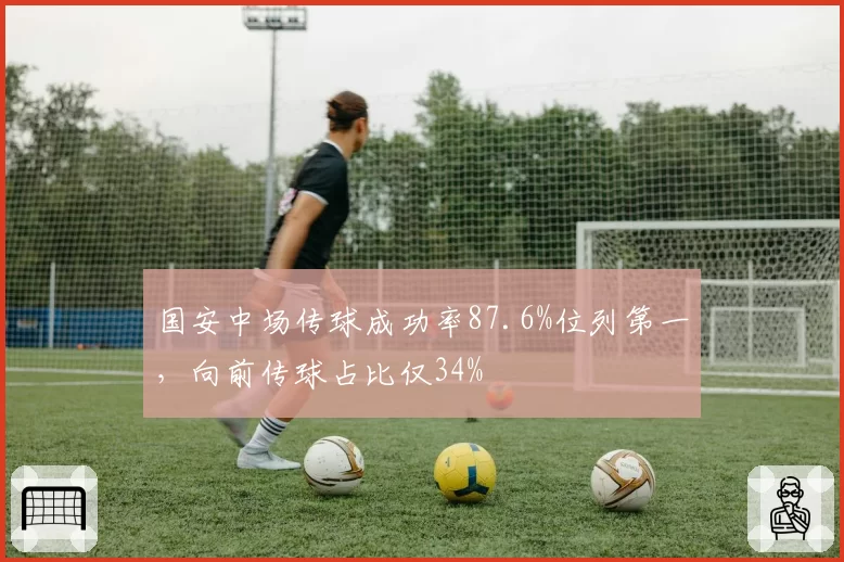 国安中场传球成功率87.6%位列第一，向前传球占比仅34%